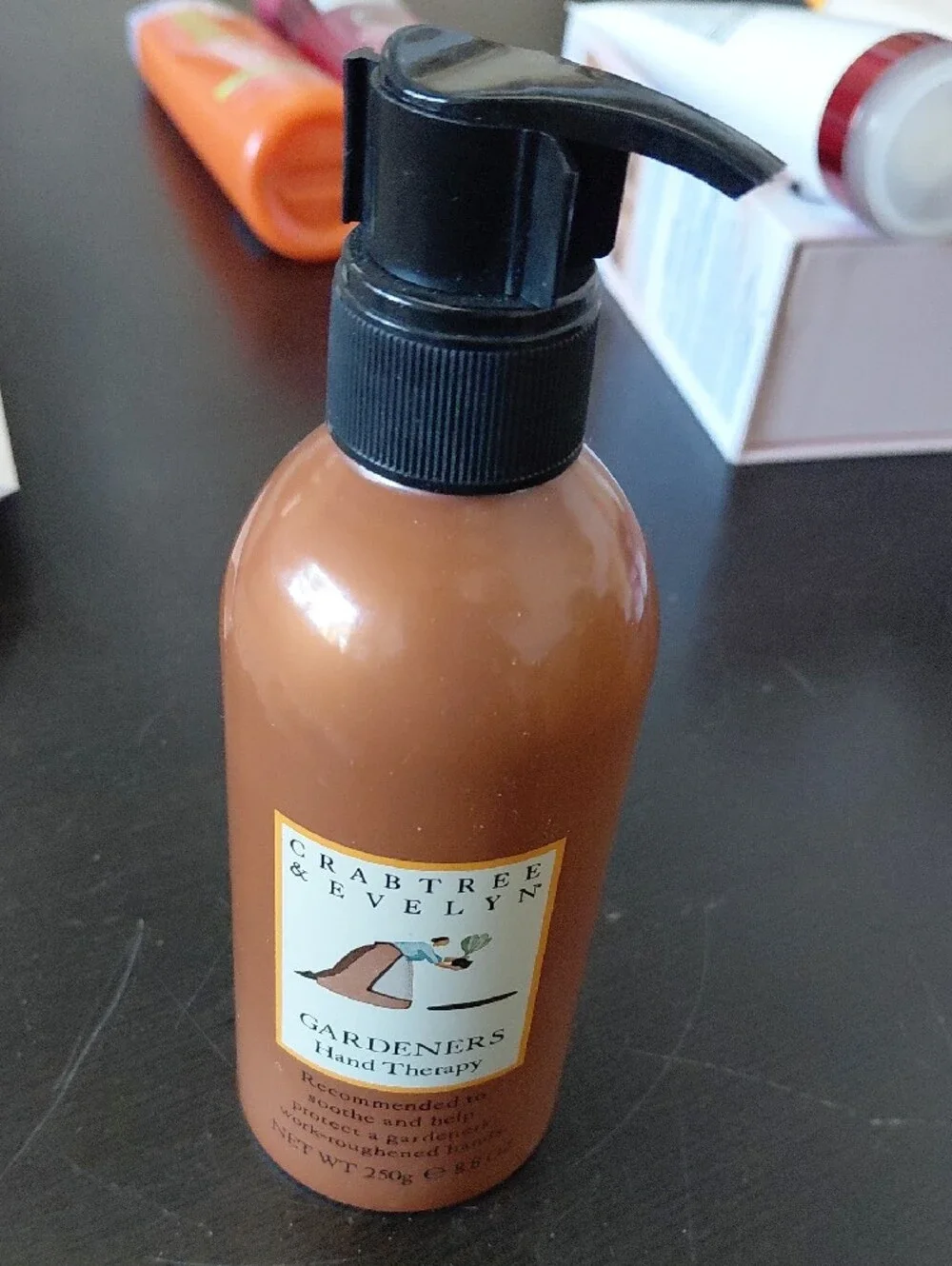 Crabtree & Evelyn Gardener's Hand Therapy - Brown Orange Pump Bottle